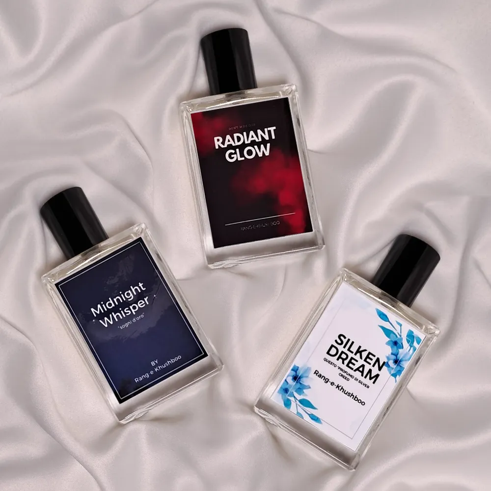 Size and Design of Bloom & Glow Perfumes